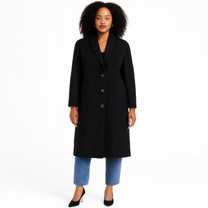 Vintage 80s Made in Canada Virgin Wool Coat Suede Appliqué Floral Cord Bead M/L